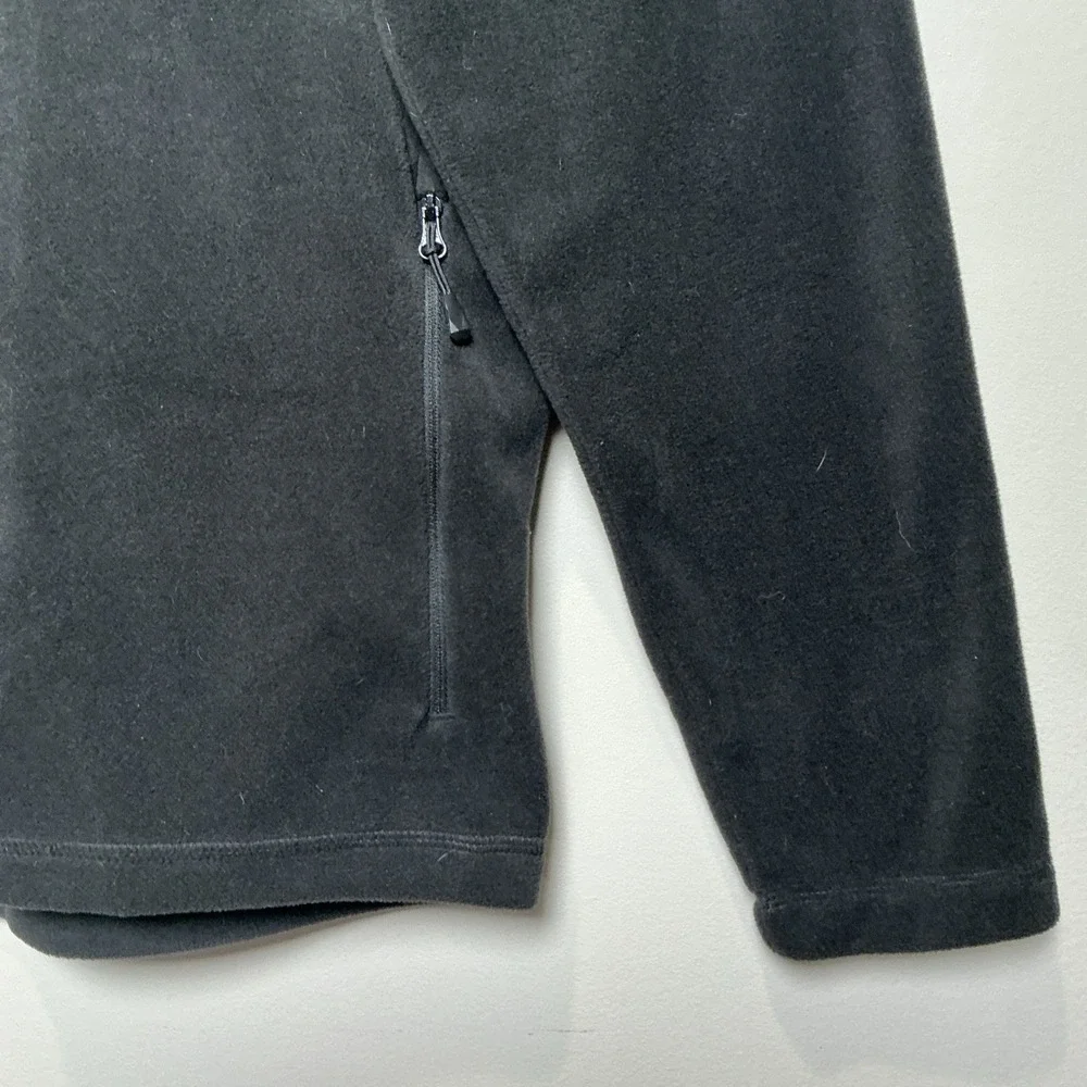 Helly Hansen Men's Full Zip Fleece Jacket LARGE Black‎ Gray Outdoor Hiking